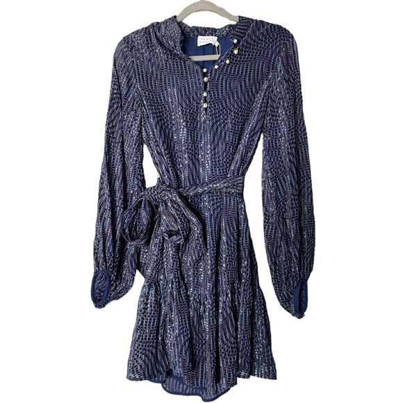 Tanya Taylor NWT Ellette Long-Sleeve Belted Dress Size Small - Picture 4 of 10